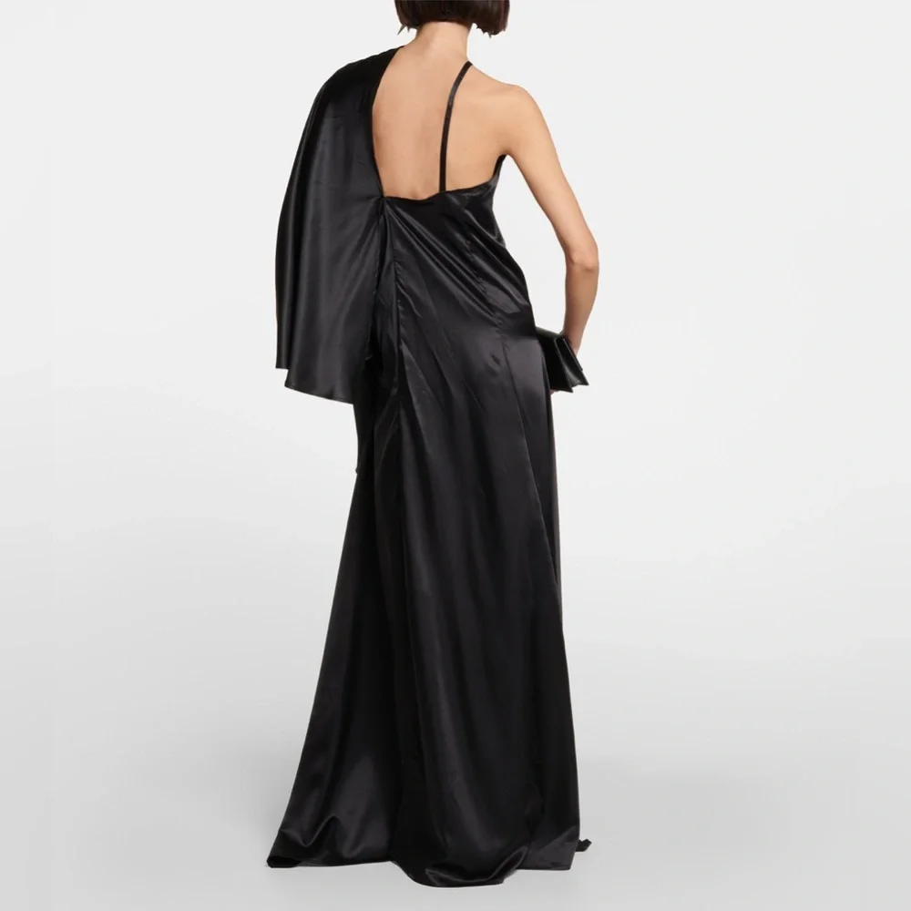 ACNE STUDIOS Asymmetric satin gown - Picture 4 of 7